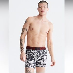 Calvin Klein 1996 Micro Boxer Brief in Black Blur Floral Print
